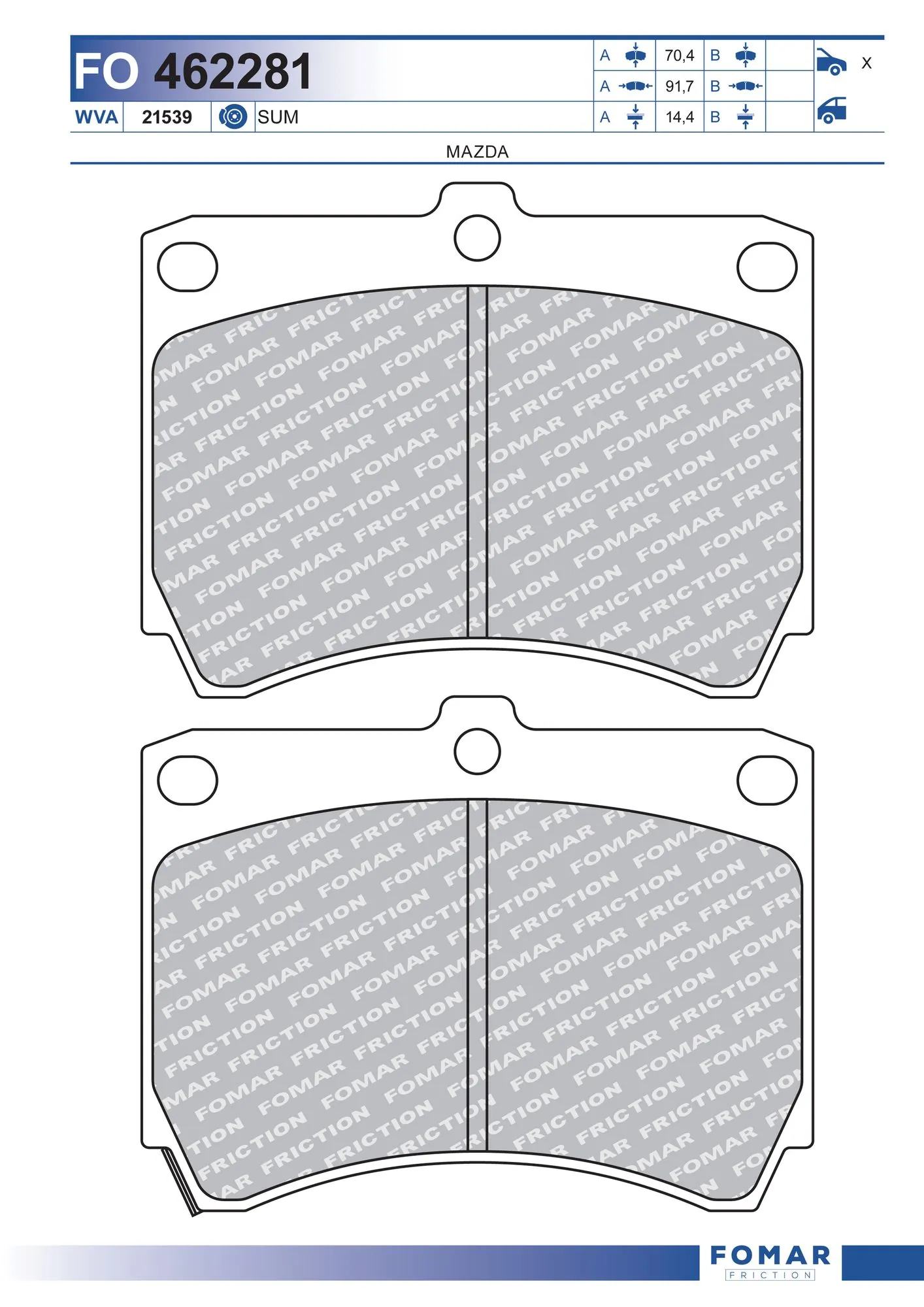 Brake Pad Set, disc brake